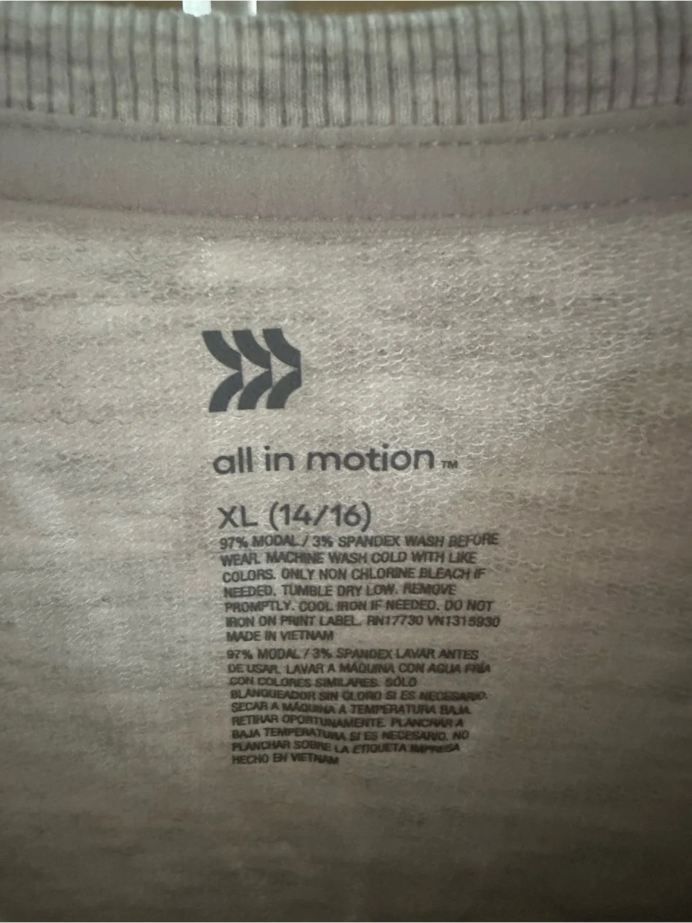 all in motion Heather Light Gray Crewneck Pullover